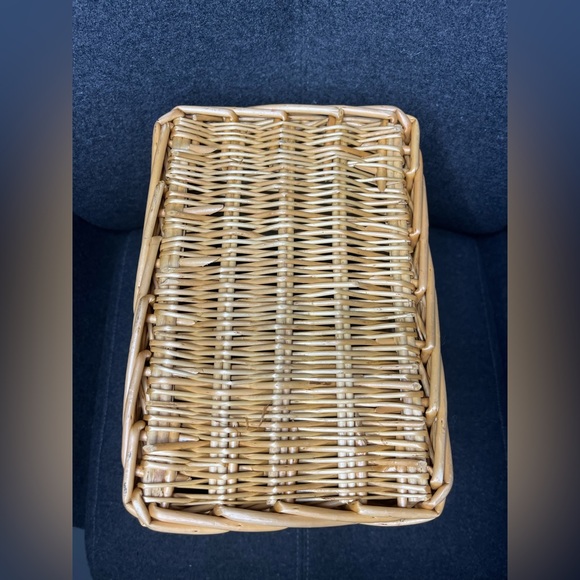 Square woven wooden storage basket - Picture 3 of 6